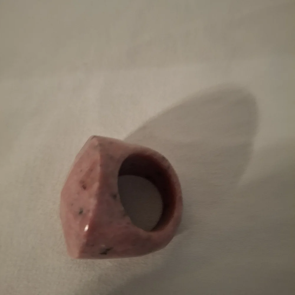 Women's Rhodocrosite Faceted Ring